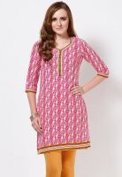 Aurelia Pink Printed Kurtis