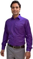 AVS Polo Men's Solid Formal Purple Shirt