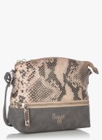 Baggit Lmp Waxy Shimmery Beige Sling Bag