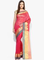 Bunkar Pink Printed Saree