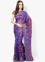 Bunkar Purple Printed Saree