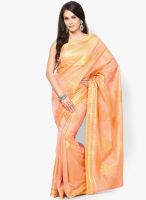 Bunkar Supernet Cotton Double Zari Work Banarasi Pink Saree