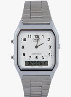 Casio Vintage Series Aq-230A-7Bmq (Ad02) Silver/White Analog & Digital Watch