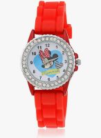 Disney Minnie Lp-1006 (Red) Red/White Analog Watch