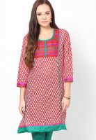 Entropy Red Printed Kurtis