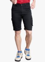 Fitz Black Solid Shorts