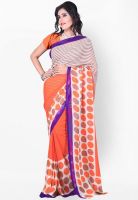 Florence Orange Printed Saree