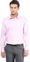 GIVO Men's Self Design Formal Pink Shirt