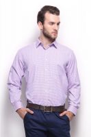 Grasim Men's Checkered Formal Blue Shirt