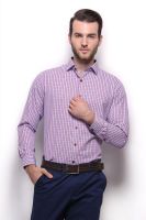 Grasim Men's Checkered Formal Red Shirt