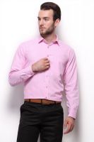 Grasim Men's Checkered Formal Pink Shirt