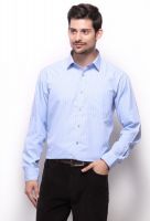 Grasim Men's Checkered Formal Blue Shirt