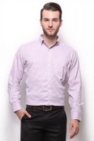 Grasim Men's Checkered Formal Purple Shirt