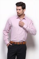 Grasim Men's Solid Formal Pink Shirt