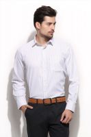Grasim Men's Striped Formal Black Shirt