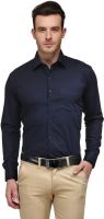 Hancock Men's Solid Formal Dark Blue Shirt