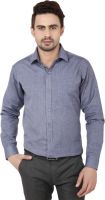 Hancock Men's Solid Formal Blue Shirt