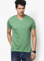 Hanes Green V Neck T-Shirt