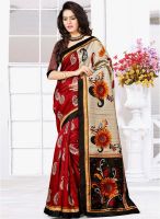 Inddus Beige Printed Saree