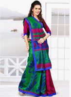 Inddus Magenta Printed Saree