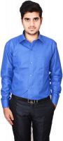 Indocity Men's Solid Formal Blue, Blue Shirt