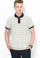 Jack & Jones Off White Polo T Shirt