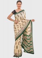 Jashn Beige Printed Saree