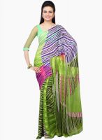 Jashn Green Printed Saree