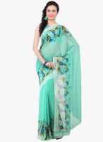 Jashn Green Printed Saree