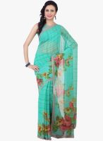 Jashn Green Printed Saree