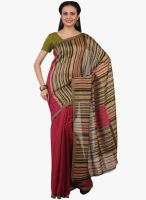 Jashn Green Printed Saree