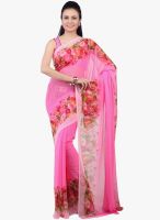 Jashn Pink Printed Saree