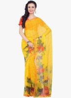 Jashn Yellow Printed Saree