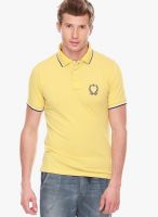 Jogur Yellow Solid Polo T-Shirts