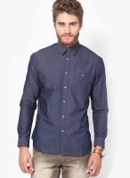 John Players Navy Blue Casual Shirt