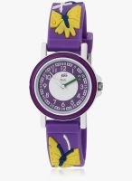 KOOL KIDZ Dmk-002-Pr 02 Purple/Yellow Analog Watch