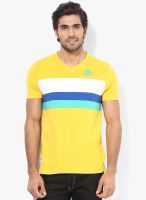 Kappa Yellow V Neck T-Shirt