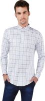 Karsci Men's Checkered Formal White Shirt