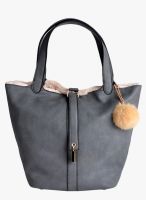 Kazo Grey Polyurethane (Pu) Hand Bag