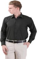 Lamode Men's Solid Formal Dark Green Shirt
