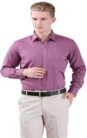Lamode Men's Solid Formal Purple Shirt