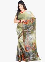 Lookslady Green Printed Saree