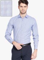 Mark Taylor Blue Check Slim Fit Casual Shirt