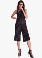 Missguided Black Cut Out Culotte Jumpsuit