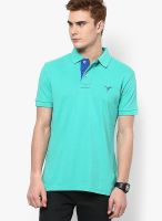 Monteil & Munero Green Solid Polo T-Shirts