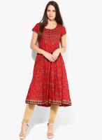 Rangmanch By Pantaloons Red Printed Kurtas