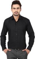 Reborn Designer Men's Solid Formal Black Shirt Reborn Designer Men's Solid Formal Black Shirt
