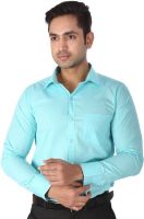 Regza Men's Checkered Formal Light Blue Shirt