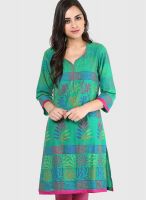 Riya Green Printed Kurtis