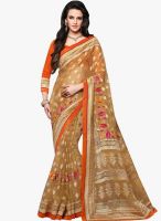 Roop Kashish Beige Embroidered Saree